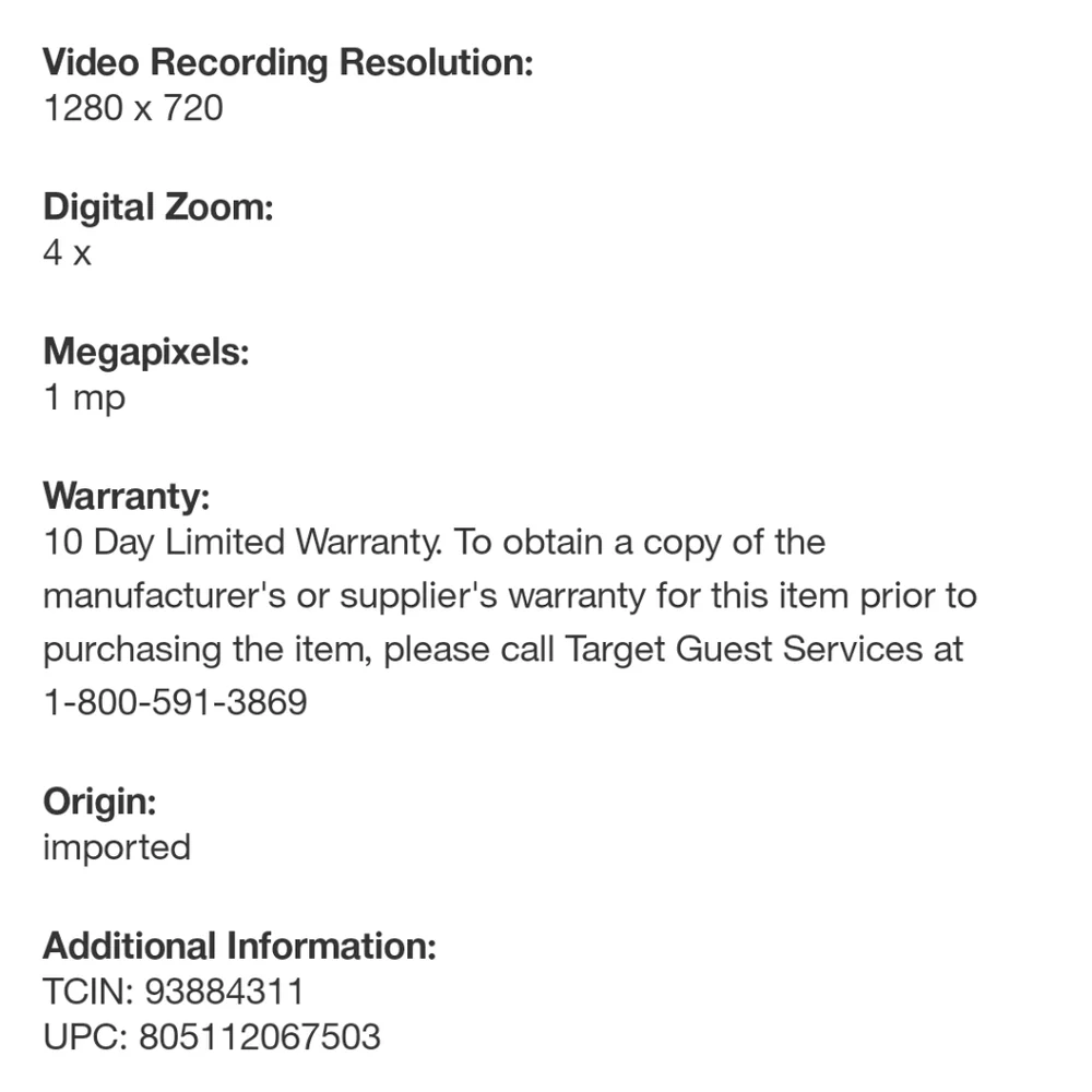 NWT BY TECH PC WEBCAM